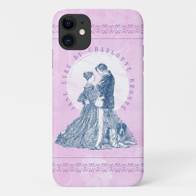 Capa Para iPhone 11 Jane Eyre e Edward Rochester com Pilot Pink (Verso)