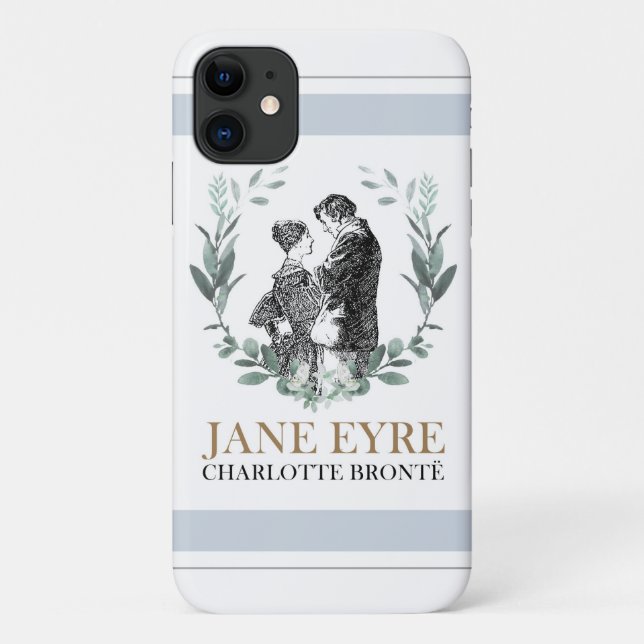 Capa Para iPhone 11 Jane Eyre e Edward Rochester com Wreath (Verso)