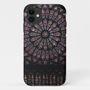 Capa Para iPhone 11 Janela cor-de-rosa do transept norte descrevendo o
