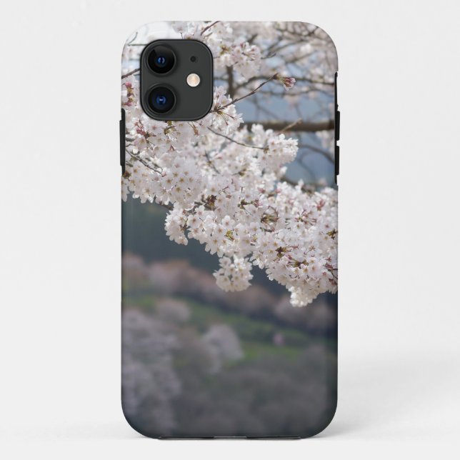 Capa Para iPhone 11 Japão Kumamoto Flor de Cerejeira (Verso)