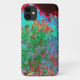 Capa Para iPhone 11 Jardim Abstrato Colorido com Crimson Sunset