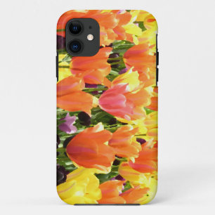Capa Para iPhone 11 Jardim Colorido de Tulipas