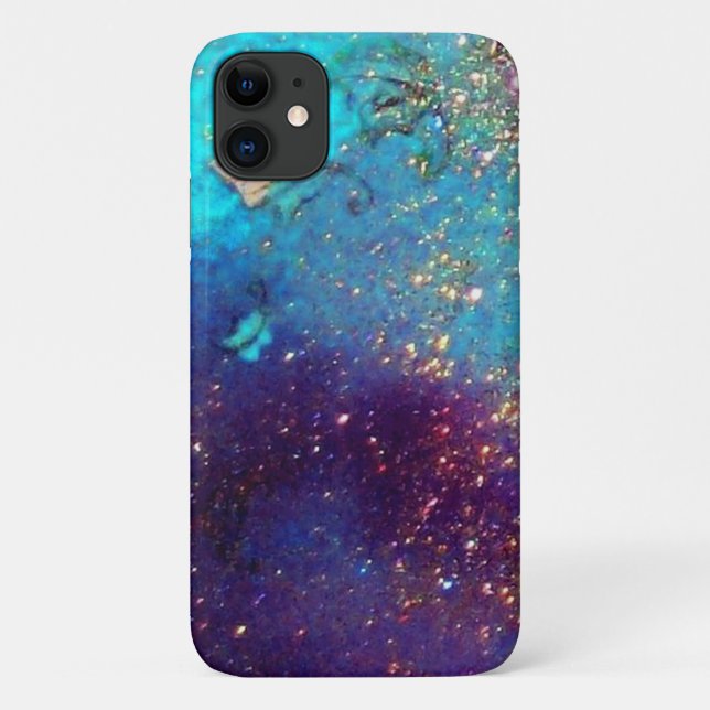 Capa Para iPhone 11 JARDIM DAS SOMBRAS PERDIDAS - Turquesa Azul (Verso)
