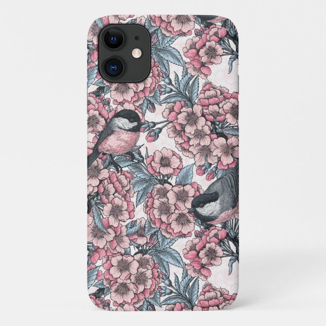 Capa Para iPhone 11 Jardim de Cherry (Verso)
