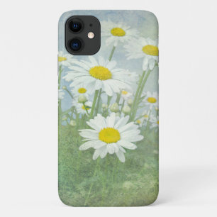 Capa Para iPhone 11 jardim de margarida com textura