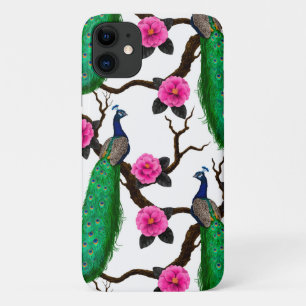 Capa Para iPhone 11 Jardim de Peacock