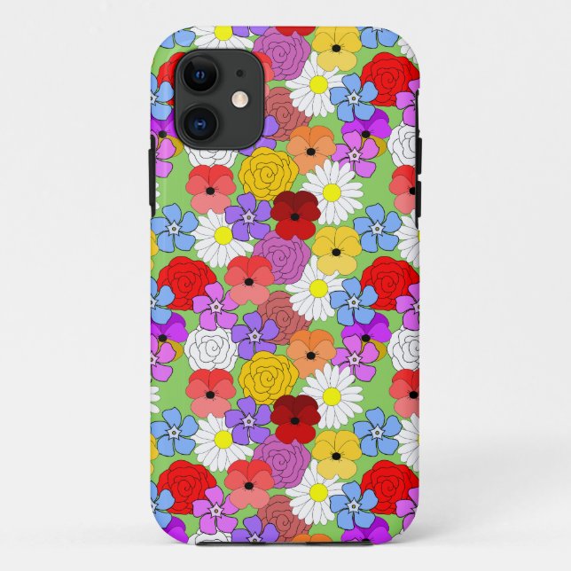 Capa Para iPhone 11 Jardim Flor (Verso)