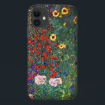 Capa Para iPhone 11 Jardim Flor Gustav Klimt<br><div class="desc">capas de iphone que apresenta o Jardim de Fazendas de pintura a óleo de Gustav Klimt com girassóis (1907). Um belo jardim de girassóis e belas flores azuis,  vermelhas,  roxas,  rosa e brancas. Um presente de excelente para fãs de Arte Nouveau e de Arte Austríaca.</div>