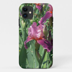 Capa Para iPhone 11 Jardim roxo das íris floral