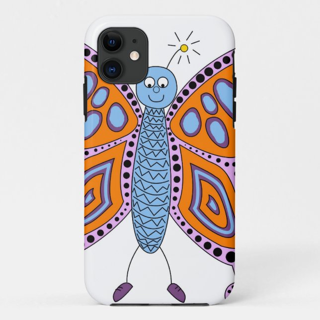 Capa Para iPhone 11 Jardins florais do destino das flores da borboleta (Verso)