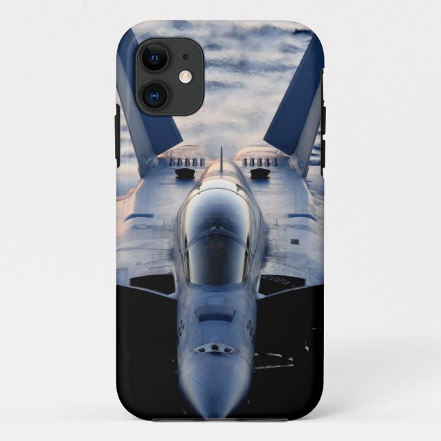 Capa Para iPhone 11 Jato militar (Verso)