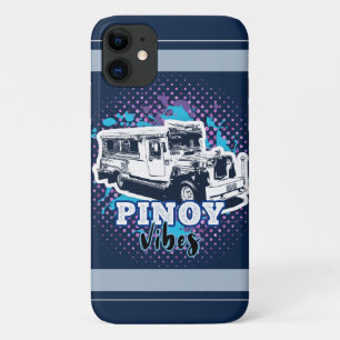 Capa Para iPhone 11 Jeepney Pinoy Vibes Azul Rosa
