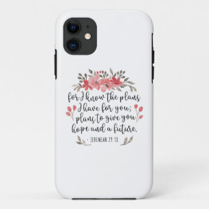 Capa Para iPhone 11 Jeremiah 29 11 - Pelo Que Sei Os Planos - Floral