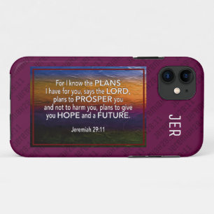 Capa Para iPhone 11 Jeremiah 29:11 PORQUE CONHEÇO OS PLANOS DE Burg