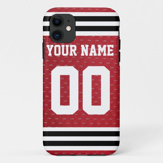 Capa Para iPhone 11 Jersey personalizado de hóquei no esporte (Verso)