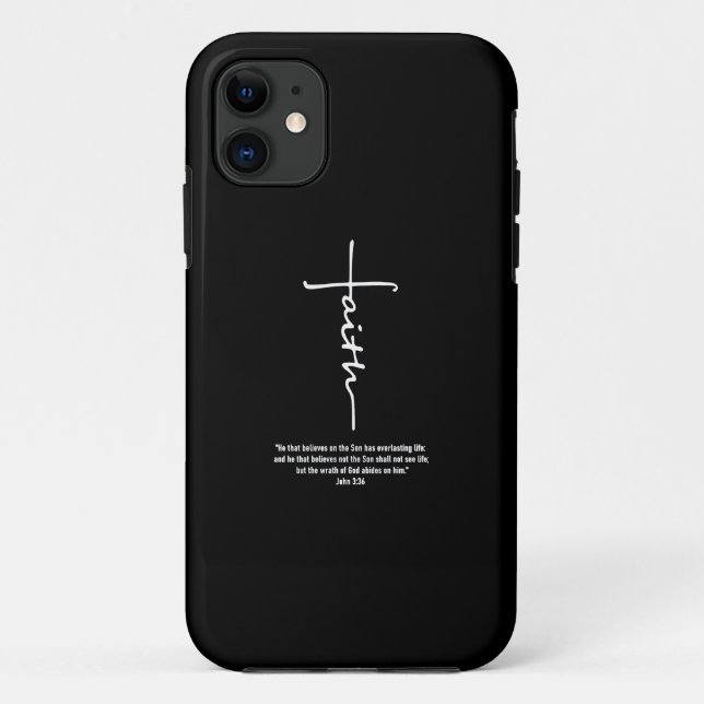 Capa Para iPhone 11 Jesus ama| Faith Cross Christian Jesus Faith Deus (Verso)