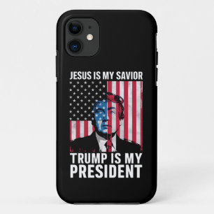 Capa Para iPhone 11 Jesus É Meu Salvador Trump É Meu Presidente 2024