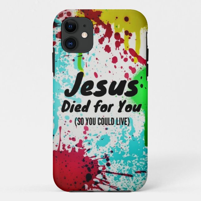 Capa Para iPhone 11 Jesus morreu para você! - caso do iPhone 5 (Verso)