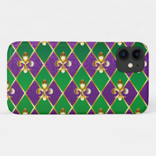 Capa Para iPhone 11 Jewelry Background Mardi Gras