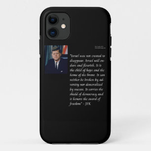 Capa Para iPhone 11 JFK e célebre citação sobre Israel