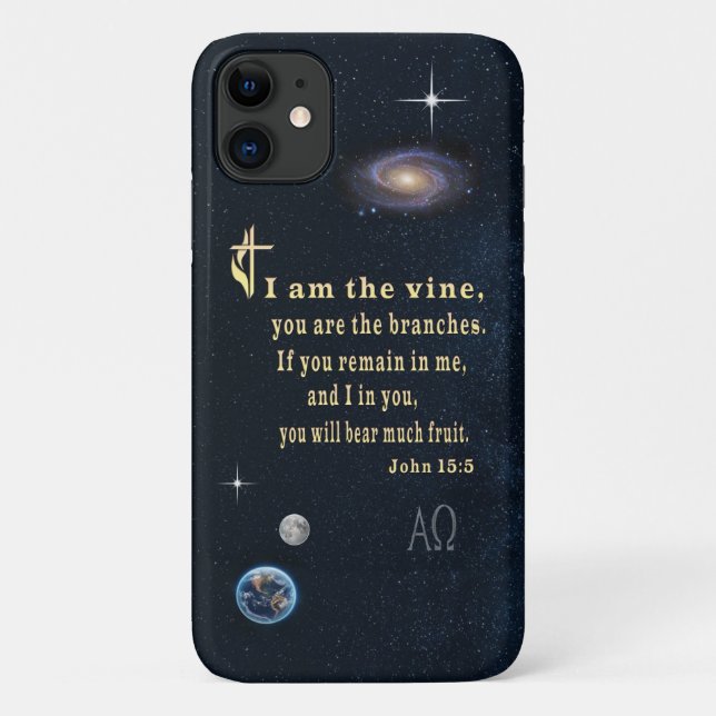 Capa Para iPhone 11 João 15:5  (Verso)