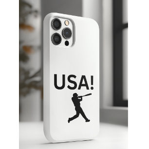 Capa Para iPhone 11 Jogador de beisebol dos EUA usando ponto como bola