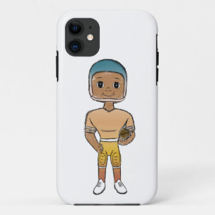 Capa Para iPhone 11 jogador de futebol arco-íris retrô vintage ombre