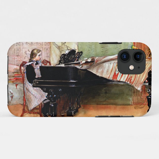 Capa Para iPhone 11 Jogando Escalas - Carl Larsson trabalho de arte (Verso (horizontal))