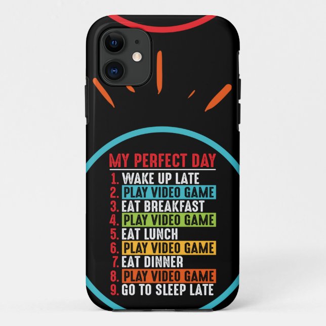 Capa Para iPhone 11 Jogar meus Videos games de Reprodução do Dia Perfe (Verso)