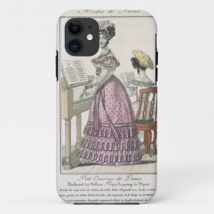 Capa Para iPhone 11 Jovem mulher em um vestido cor-de-rosa do organdi