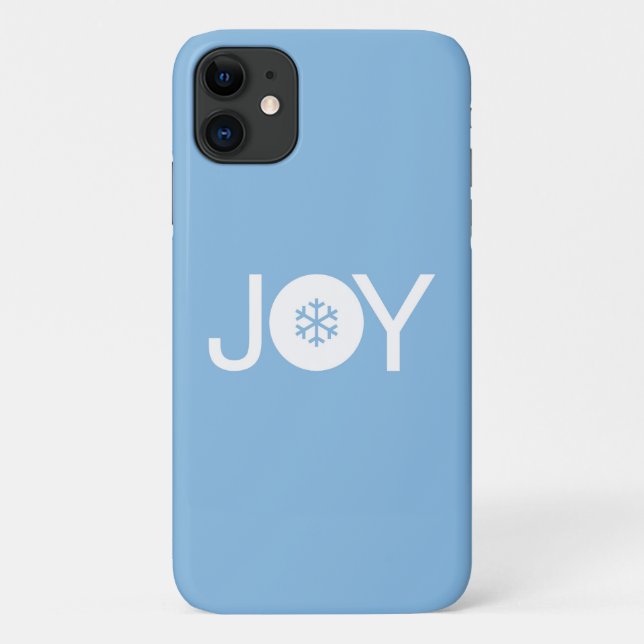 Capa Para iPhone 11 Joy Christmas Blue iPhone 11 Case (Verso)