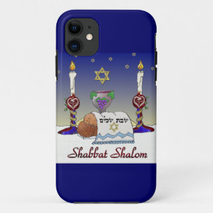 Capa Para iPhone 11 Judaica Shabbat Shalom Art Impressão