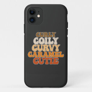 Capa Para iPhone 11 Juneteenth Cacheada Encrespada Curvilínea Caramelo