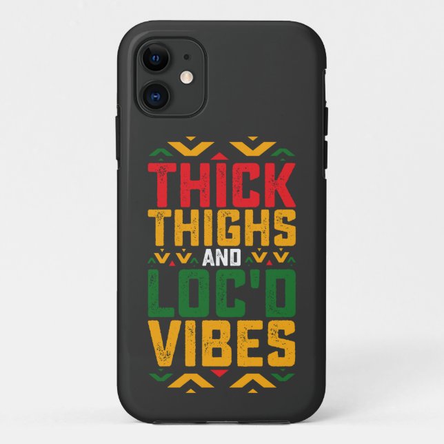 Capa Para iPhone 11 Juneteenth Vibes Espessas Locd Afro-Americano (Verso)
