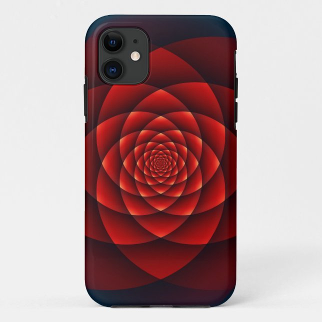 Capa Para iPhone 11 Kaleidoscope ROSA vermelho + a sua ideia (Verso)