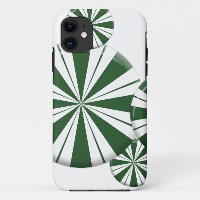 Capa Para iPhone 11 Kandy de Stripe de Spearmint (Verso)