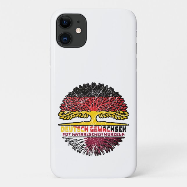 Capa Para iPhone 11 Katar Katarisch Deutsch Deutschland Baum Wurzel (Verso)
