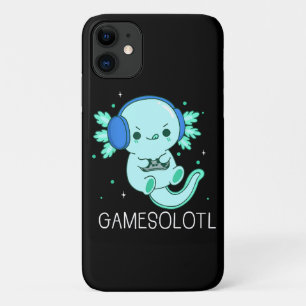 Capa Para iPhone 11 Kawaii Gamesolotl Axolotl Gamer