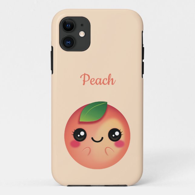 Capa Para iPhone 11 Kawaii Peach (Verso)