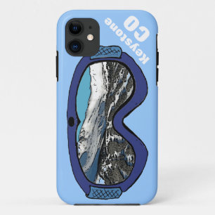 Capa Para iPhone 11 Keystone Colorado Blue Snow Goggle iphone 5 case