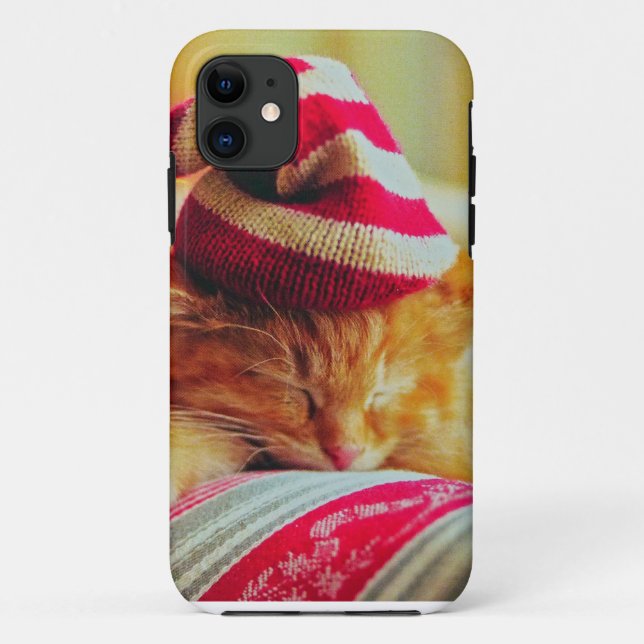 Capa Para iPhone 11 Kitten Natal (Verso)