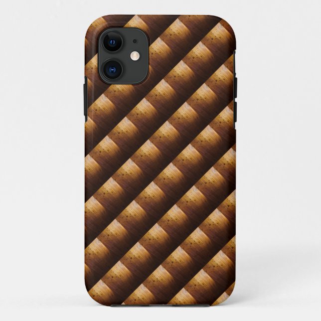 Capa Para iPhone 11 Knotty Pine Wood Olha Fotografia (Verso)