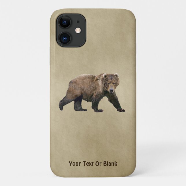 Capa Para iPhone 11 Kodiak Bear (Verso)