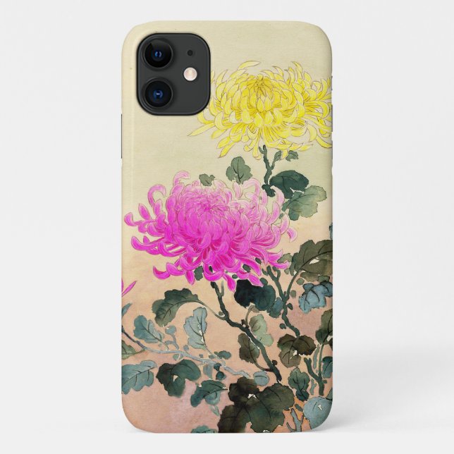 Capa Para iPhone 11 Koitsu Tsuchiya Chrysanthemum, flores japonesas (Verso)