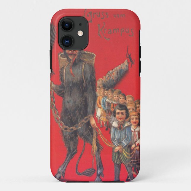 Capa Para iPhone 11 Krampus Com Crianças Más (Verso)
