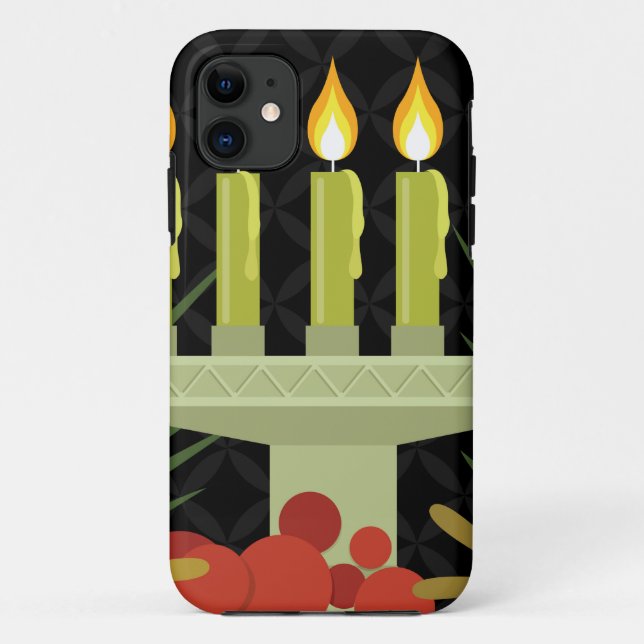 Capa Para iPhone 11 kwanzaa preto (Verso)