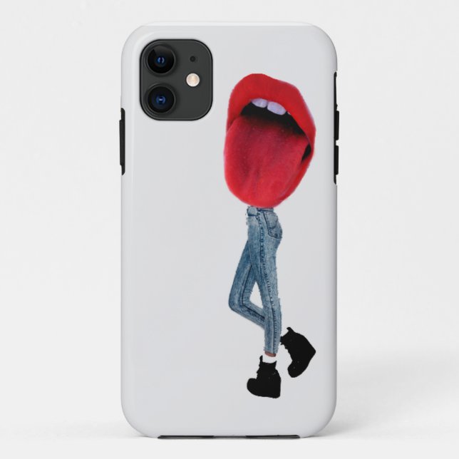 Capa Para iPhone 11 Lábios de passeio (Verso)
