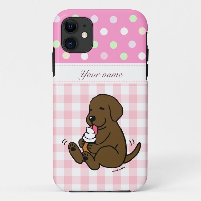 Capa Para iPhone 11 Laboratório do chocolate que lambe desenhos (Verso)
