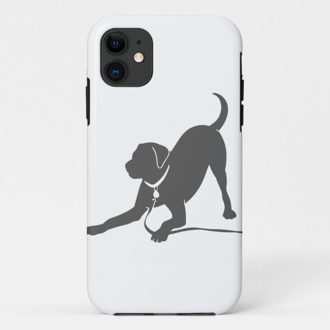 Capa Para iPhone 11 Labrador: silhueta recuperadora (Verso)