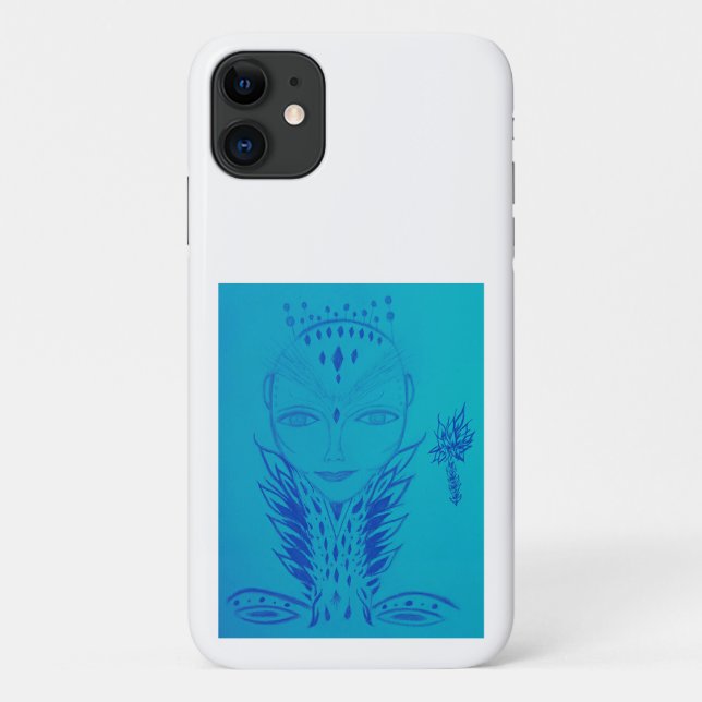 Capa Para iPhone 11 Lady Galactic Being (Verso)